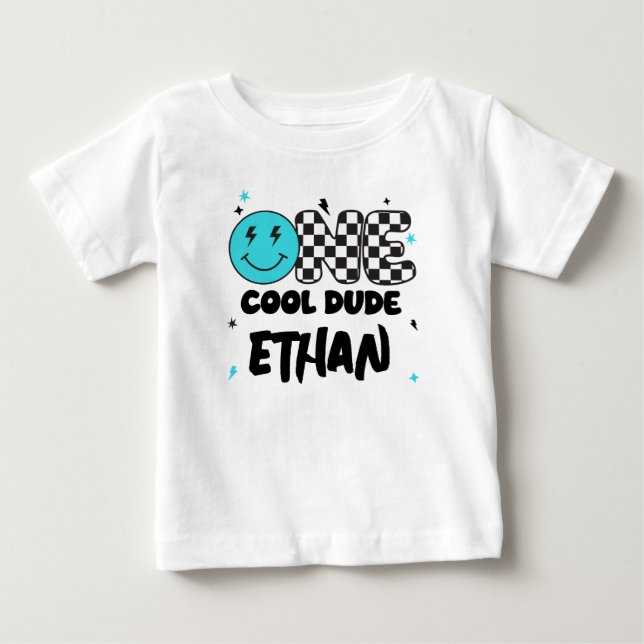 T-shirt Pour Bébé UNE chemise Cool 1er anniversaire (Devant)