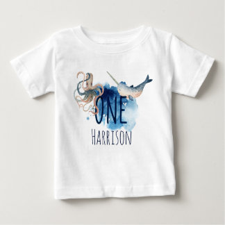 T-shirt Pour Bébé Une chemise d'anniversaire sous la mer