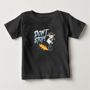 T-shirt Pour Bébé Une chèvre chevauchant un monocycle