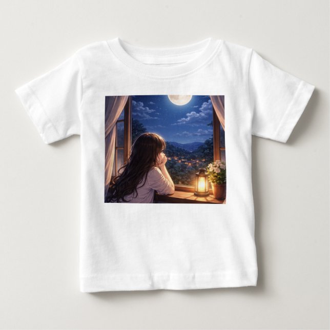 T-shirt Pour Bébé Une Conversation Silencieuse avec le Ciel (Devant)
