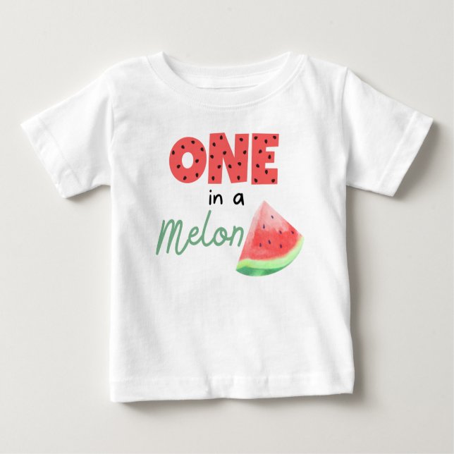 T-shirt Pour Bébé UNE dans un Melon Première chemise d'anniversaire (Devant)