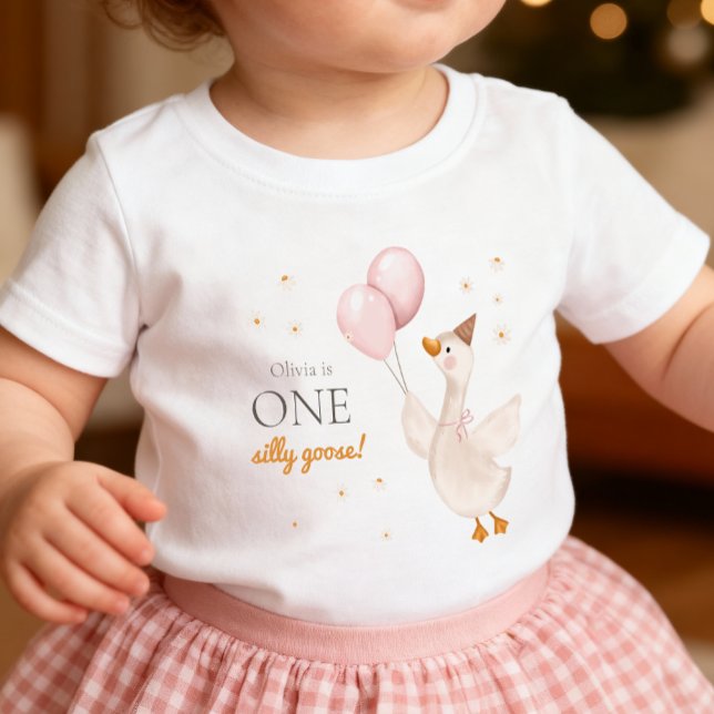 T-shirt Pour Bébé Une fête d'anniversaire de première année Silly Go (Créateur téléchargé)