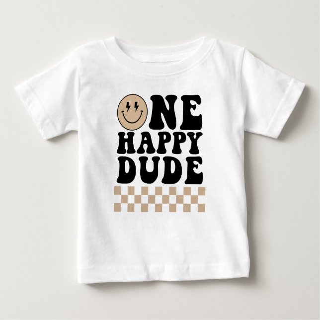 T-shirt Pour Bébé Une jupe d'anniversaire joyeuse à Tan (Devant)