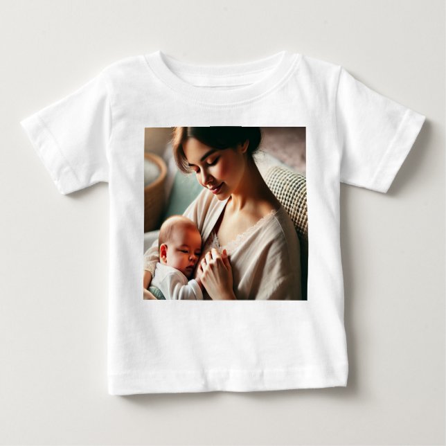 T-shirt Pour Bébé Une Mère Qui Étouffe Son Bébé (Devant)