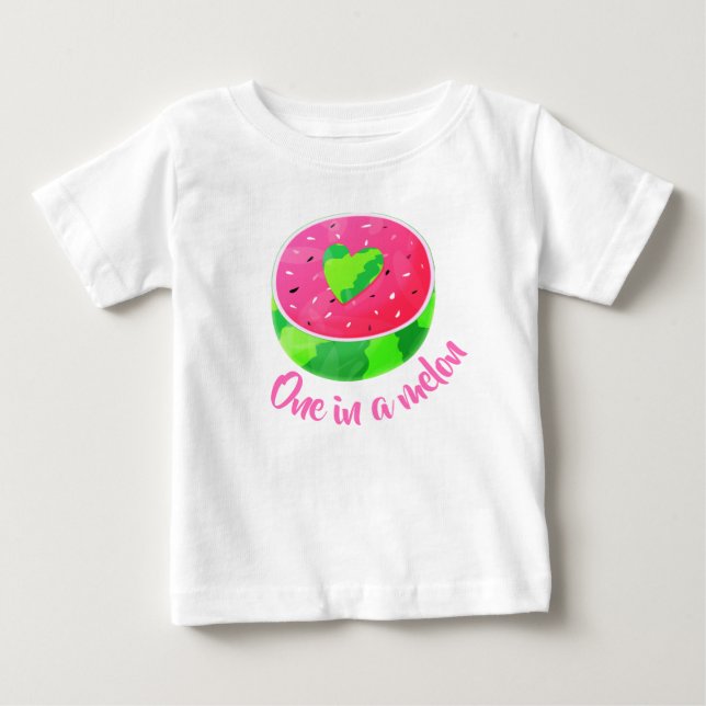 T-shirt Pour Bébé Une pastèque sucrée d'été One in a Melon (Devant)