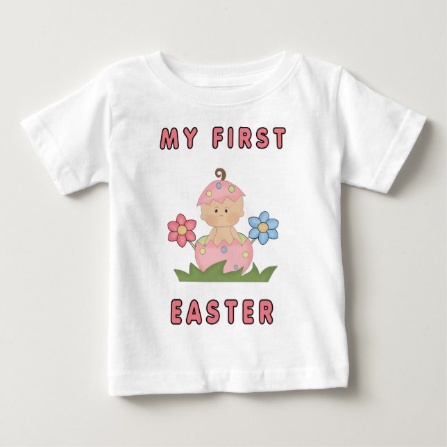 T-shirt Pour Bébé Une petite fille de Pâques (Devant)