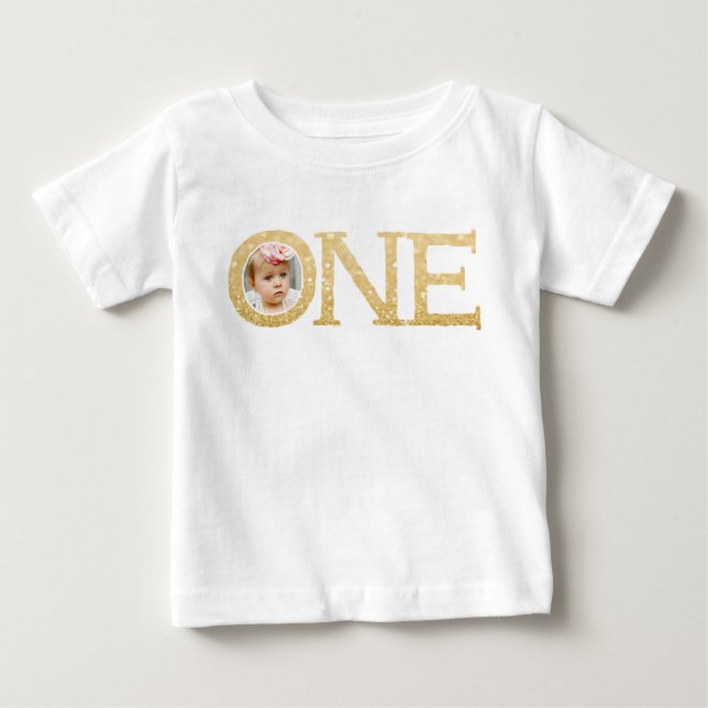 T-shirt Pour Bébé Une photographie de gloire d'or personnalisée (Devant)