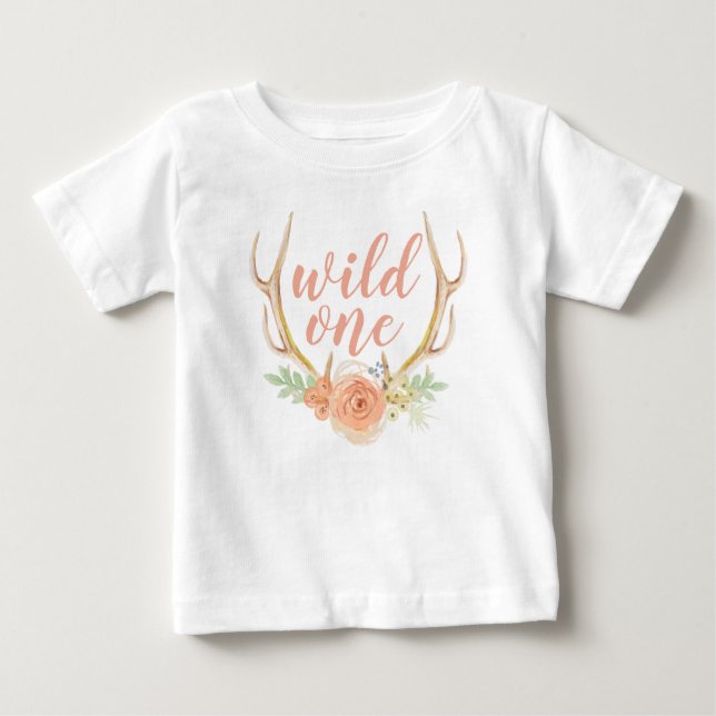 T-shirt Pour Bébé Une pièce en t infantile sauvage (Devant)