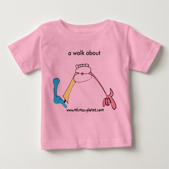 T-shirt Pour Bébé une promenade à (Devant)