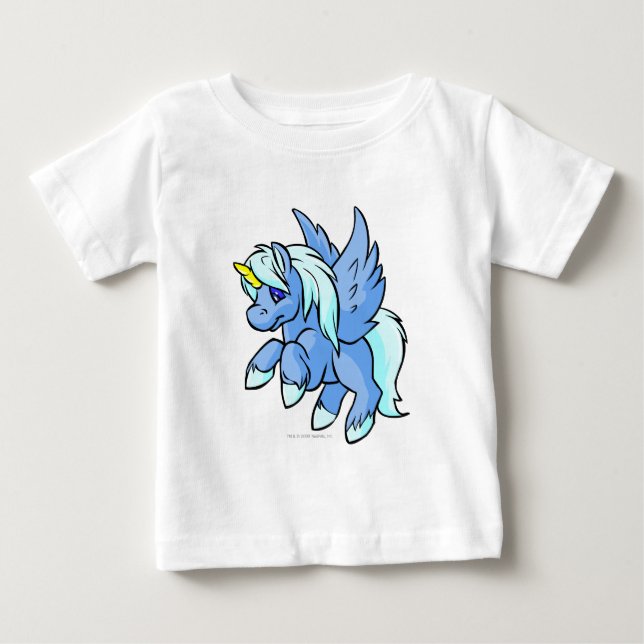 T-shirt Pour Bébé Uni bleu (Devant)