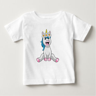 T-shirt Pour Bébé Unicorn avec Flowers Daisy