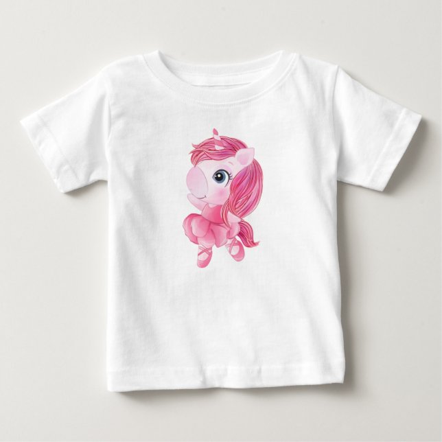 T-shirt Pour Bébé Unicorn Ballerina (Devant)