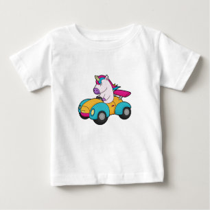 T-shirt Pour Bébé Unicorn Car