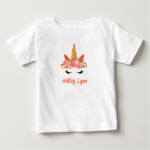 T-shirt Pour Bébé Unicorn Citrouille de récolte d'automne