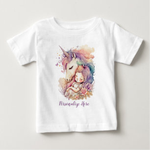 T-shirt Pour Bébé Unicorn Fairy Princess Rainbow Coloris Personnalis