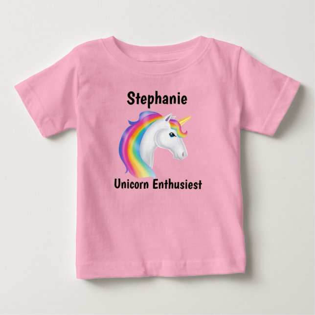 T-shirt Pour Bébé Unicorn le plus enthousiaste (Devant)