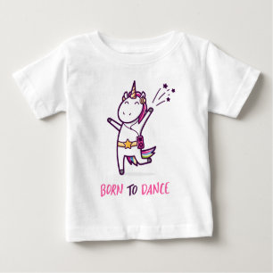 T-shirt Pour Bébé Unicorn Née Pour La Danse