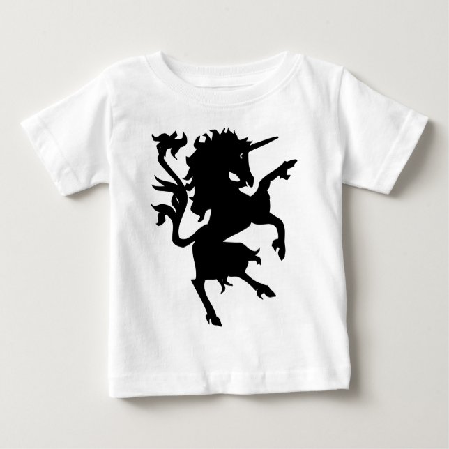 T-shirt Pour Bébé Unicorn Rampant (Devant)