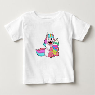 T-shirt Pour Bébé Unicorn with Baby bottle.PNG