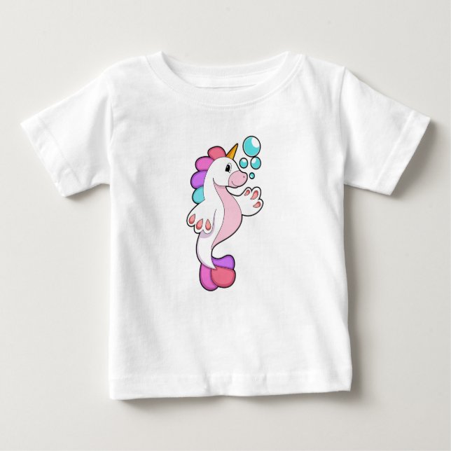 T-shirt Pour Bébé Unicorn with Water bubbles.PNG (Devant)