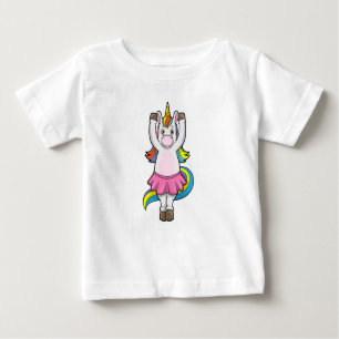 T-shirt Pour Bébé Unicorne au Ballet Dance avec jupe