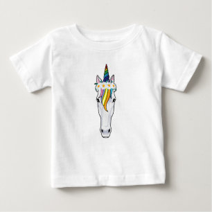 T-shirt Pour Bébé Unicorne aux fleurs