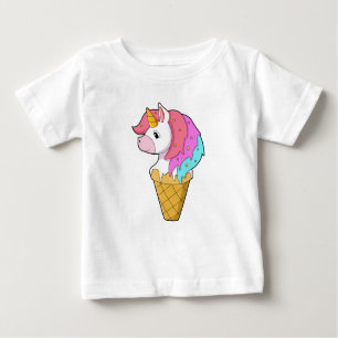 T-shirt Pour Bébé Unicorne avec crème glacée