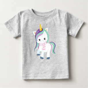 T-shirt Pour Bébé Unicorne d'hiver, Cute Unicorne, Magique Unicorne,