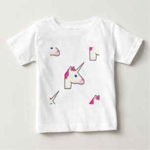 T-shirt Pour Bébé unicorne emoji