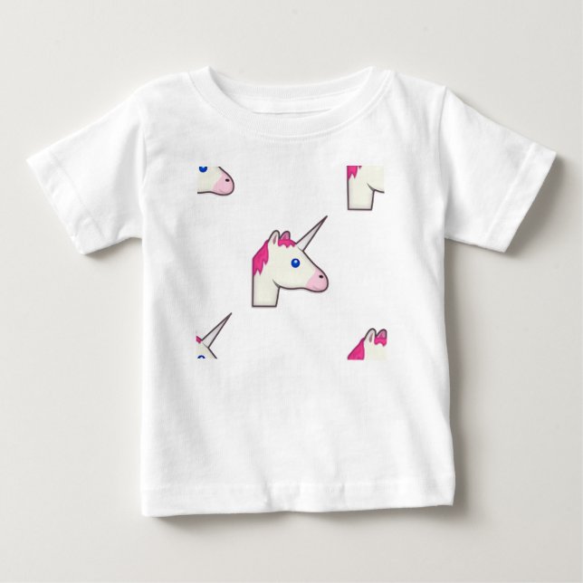 T-shirt Pour Bébé unicorne emoji (Devant)