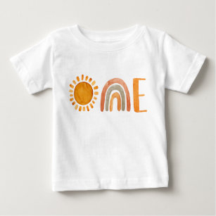 T-shirt Pour Bébé Unique une aquarelle Boho 1er anniversaire