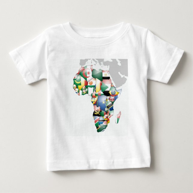 T-shirt Pour Bébé Unité dans la diversité : Collection des drapeaux  (Devant)