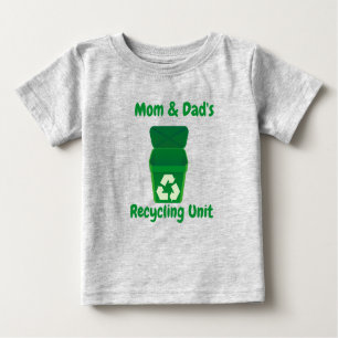 T-shirt Pour Bébé Unité de recyclage de maman et papa