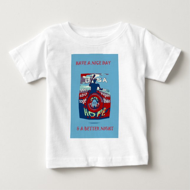 T-shirt Pour Bébé United in Hope : Stronger Together - USA Art Print (Devant)