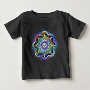 T-shirt Pour Bébé Univers Mandala Psychédélique 
