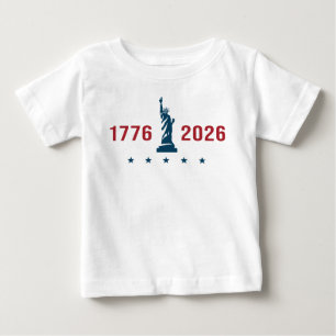 T-shirt Pour Bébé USA 250e 1776 2026 Minimaliste Patriotique