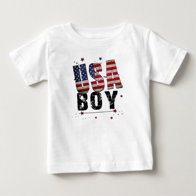 T-shirt Pour Bébé USA Boy (Devant)