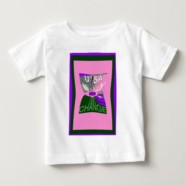 T-shirt Pour Bébé USA Change Art Print (Devant)