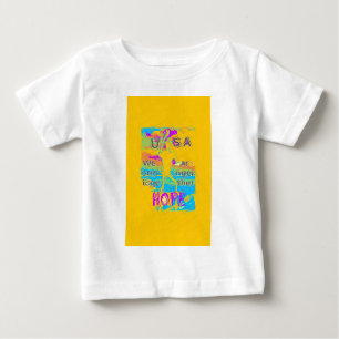 T-shirt Pour Bébé USA Hope : Conception texturée colorée