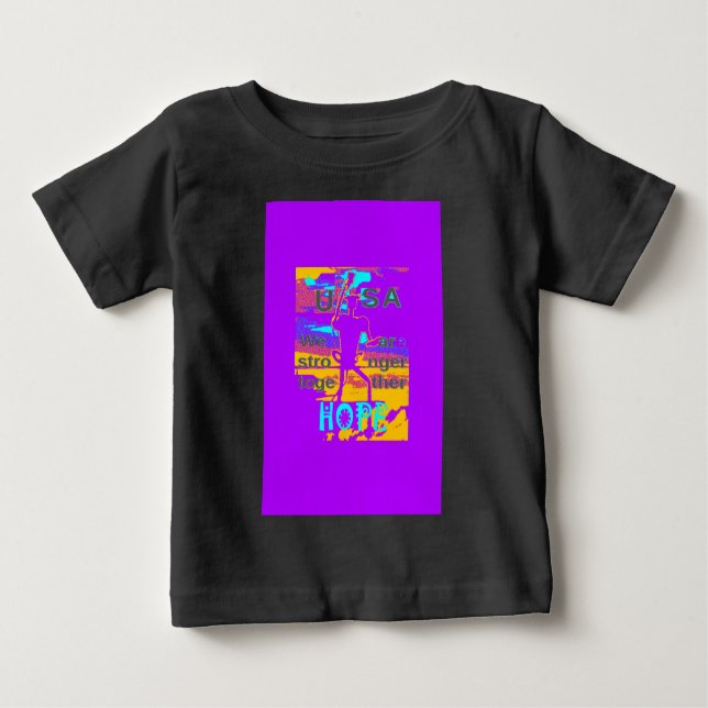 T-shirt Pour Bébé USA Hope : Nous sommes plus forts ensemble (Devant)