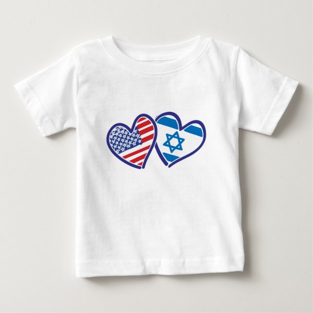 T-shirt Pour Bébé USA—Israel-Love-Final (Devant)