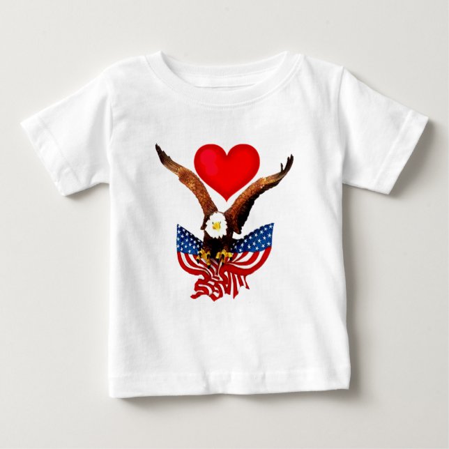 T-shirt Pour Bébé USA Love_ (Devant)