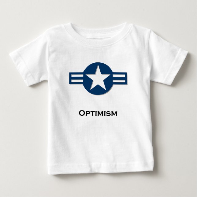 T-shirt Pour Bébé USA Optimisme bleu (Devant)