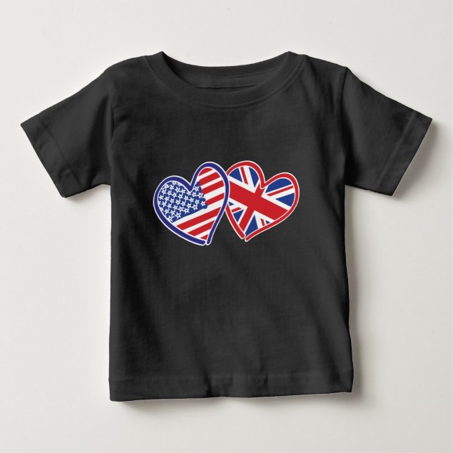 T-shirt Pour Bébé USA—Royaume-Uni (Devant)