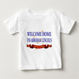 T-shirt Pour Bébé USS Abraham Lincoln à la maison bienvenu
