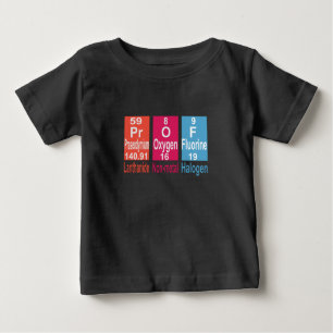 T-SHIRT POUR BÉBÉ UTILISATION D'ÉLÉMENTS SUR LA TABLE PÉRIODIQUE POU