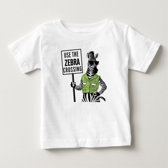 T-shirt Pour Bébé Utiliser Le Passage De Zèbre (Devant)