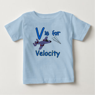 T-shirt Pour Bébé V est pour la vitesse