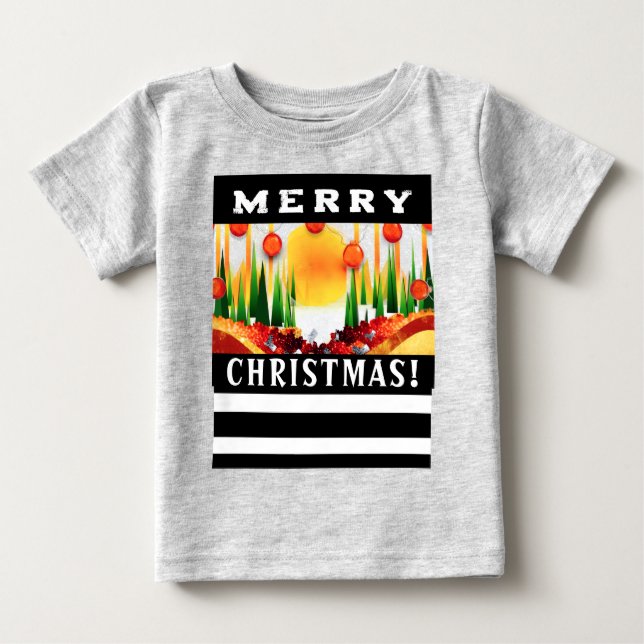 T-shirt Pour Bébé Vacances dans les Pins ! (Devant)
