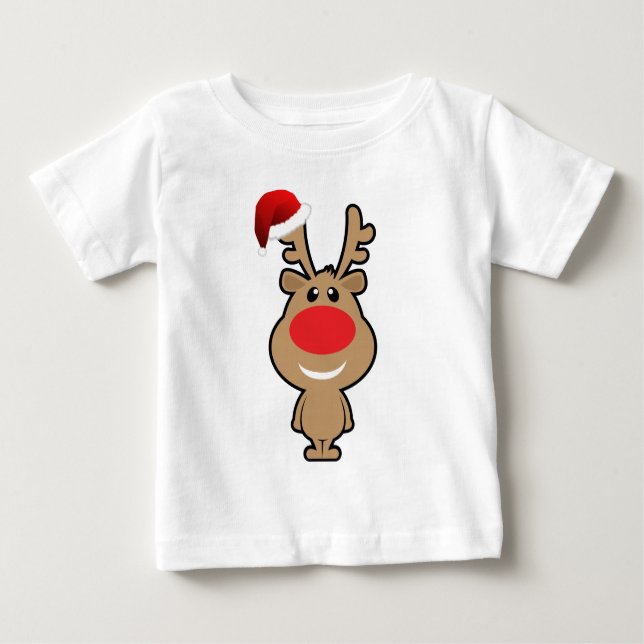 T-shirt Pour Bébé Vacances de Noël drôle père Noël (Devant)